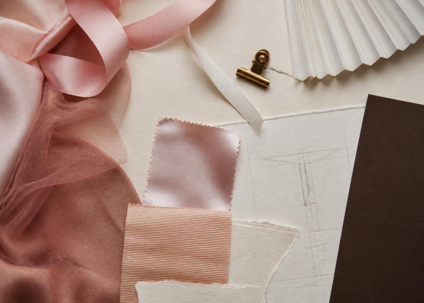 Ballet Party — materials and colour board
